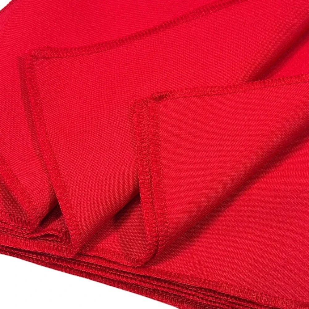 19x19 Red Cloth Napkins Set of 10 Square Table Linens Holiday Dining Hosting